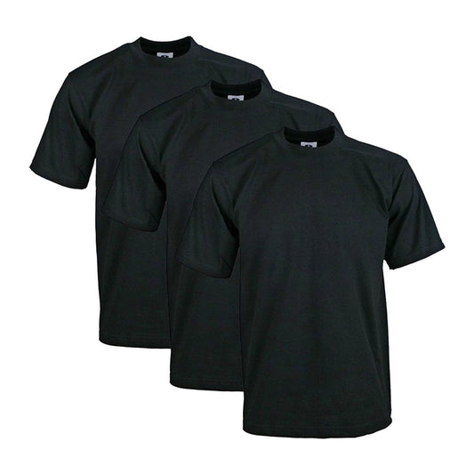 Pro Club Men's 3-Pack Heavyweight Cotton Short Sleeve Crew Neck T-Shirt - Small
